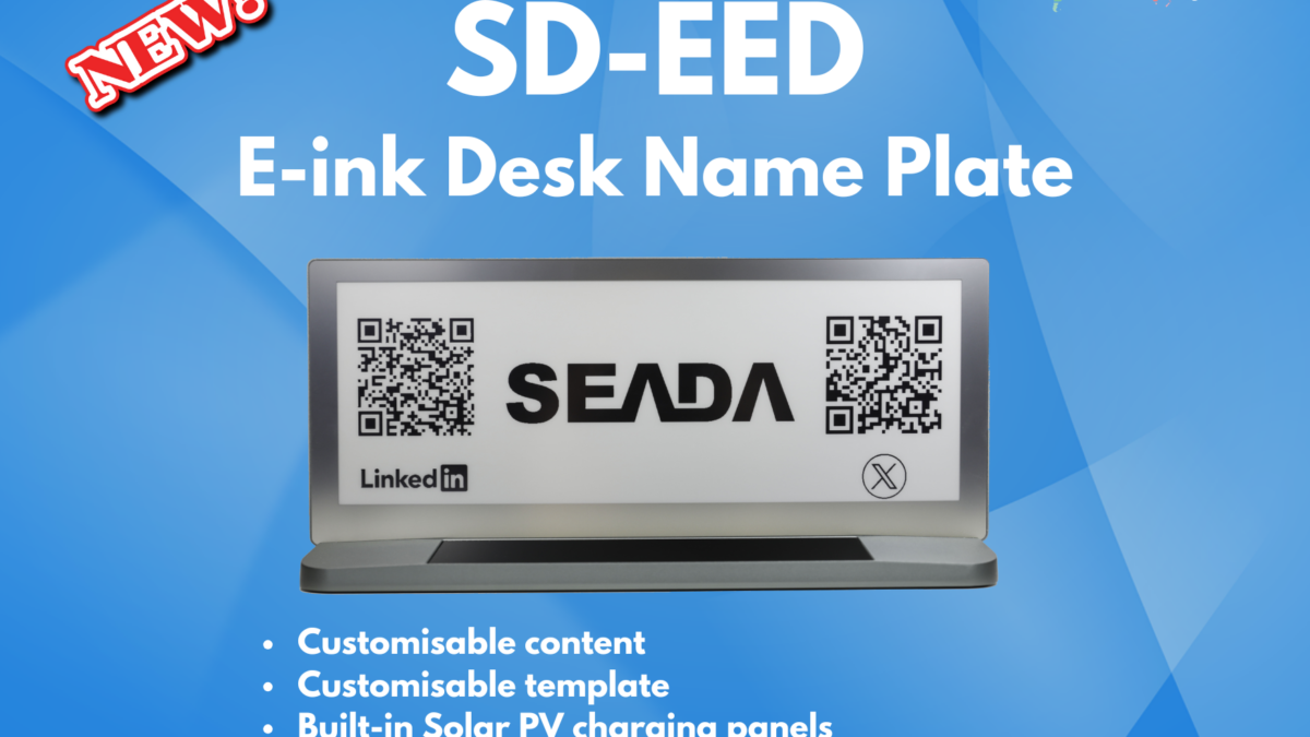 E-Ink Desk Name Plate, SEADA