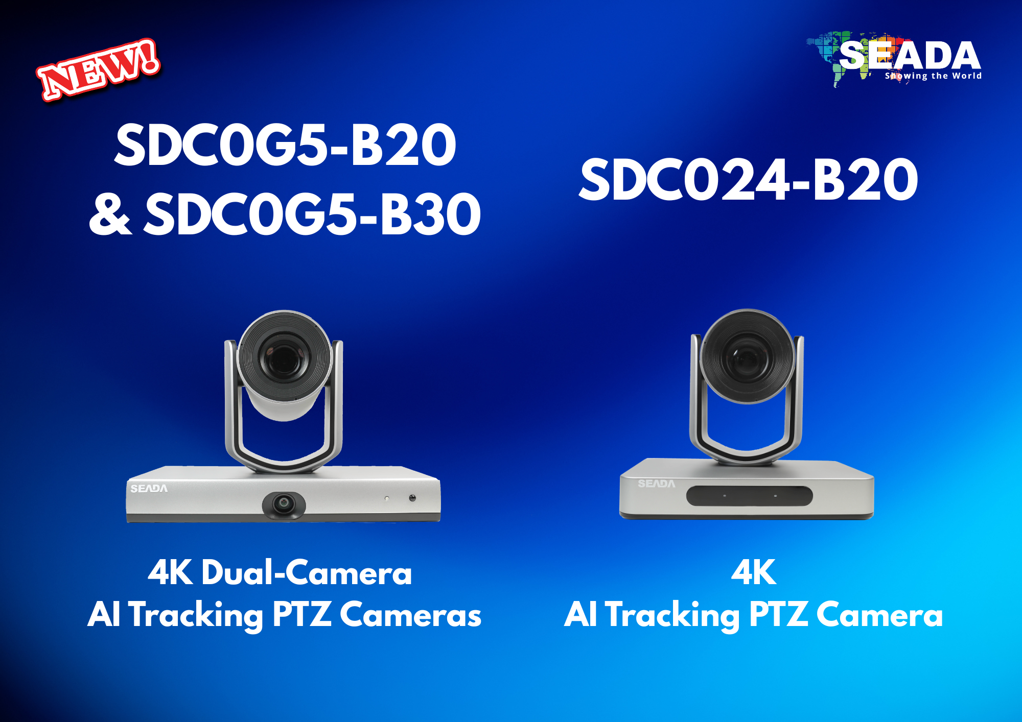 SEADA Launch NEW Dual-camera AI Tracking PTZ Cameras - Seada Technology